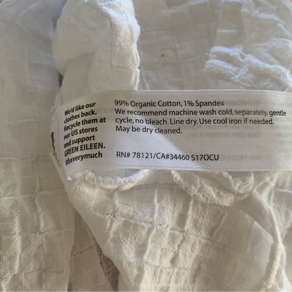 Eileen Fisher 3/4-Sleeve Stretch-Cotton Voile Box Tunic Top - Picture 8 of 8